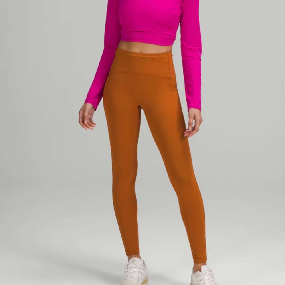 Women Lululemon Swift Speed High-Rise Tight 28" Butternut Brown Size 10 Running
